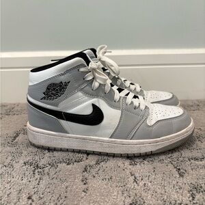 Jordan Mid-Top Sneakers in Grey, White & Black